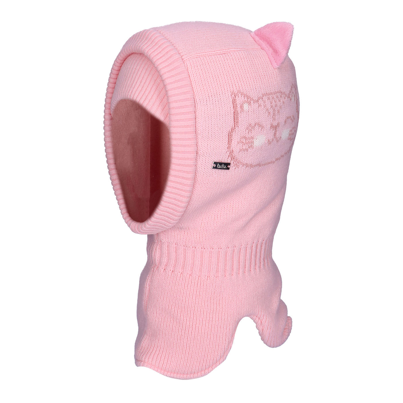 Light Pink Pullover Hat with Cat Ears