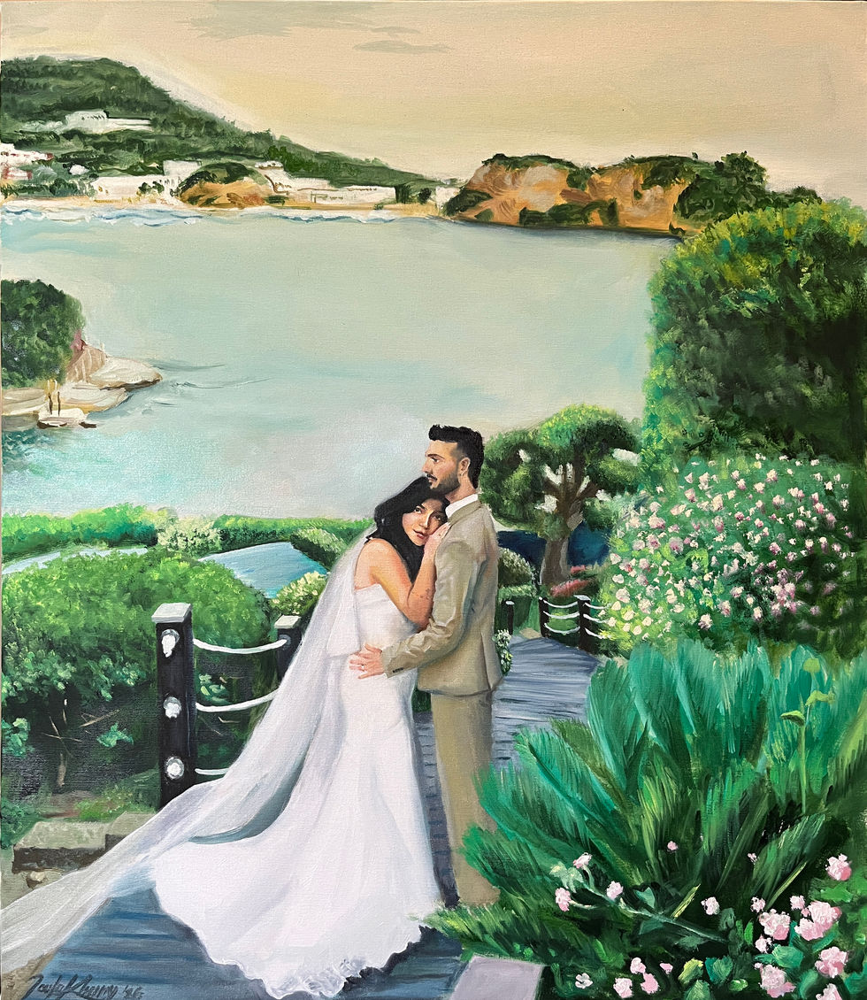 Pintura ao Vivo em casamento.