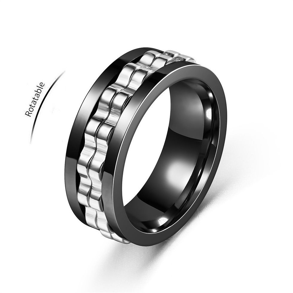 Thumbnail: Anti Stress Stainless Steel Ring For Men