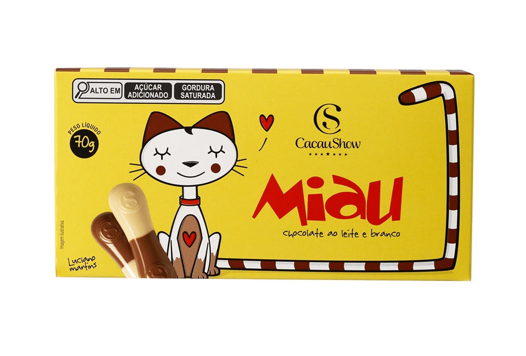 Cacau Show Tablete Miau de Chocolate Mezzo 70g