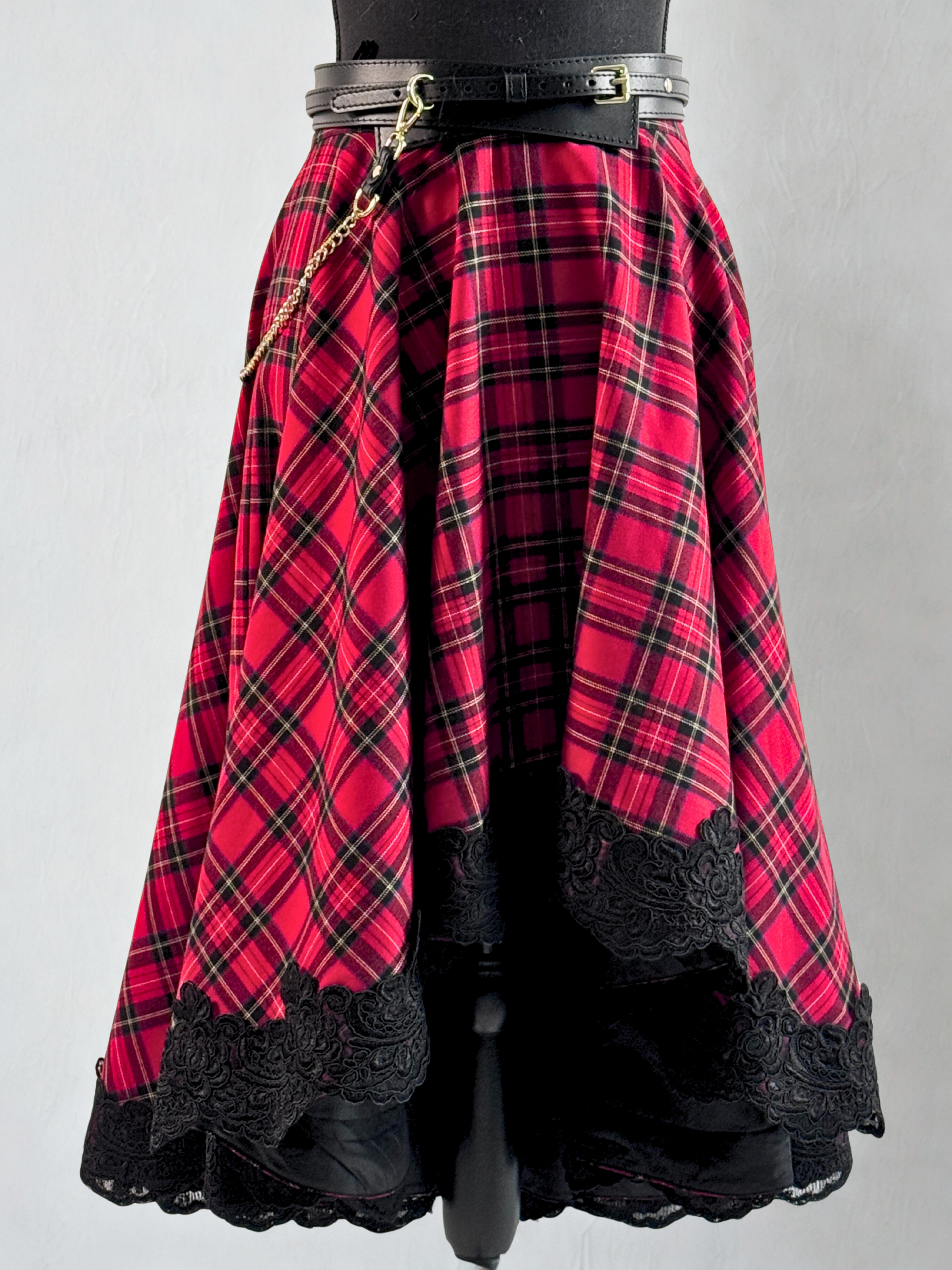 Spin Doctors Tartan & Lace Skirt with Tags