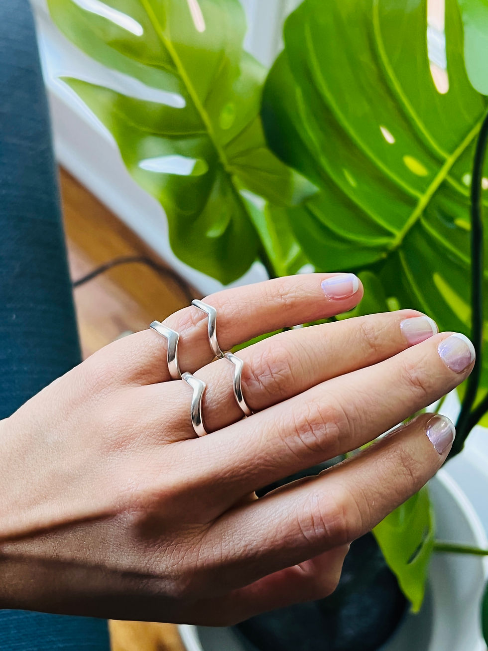 Thumbnail: RYA Brass Cuff Ring (Silver)