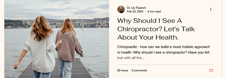 First Light Chiropractic and Family Wellness Blog