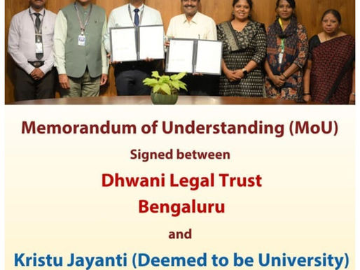 4th May, 2026: MoU signed with Kristu Jayanti (Deemed to be University), Bengaluru