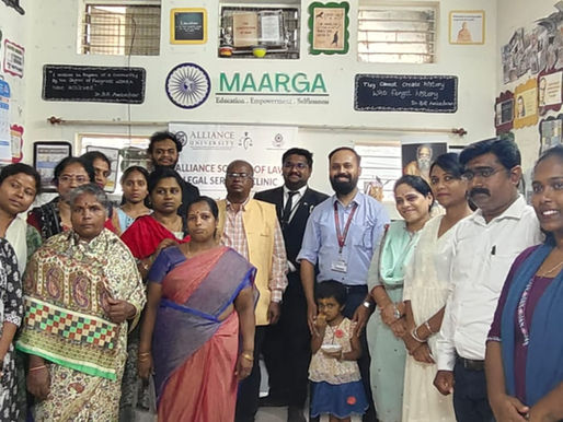 10th April, 2026 : Legal Aid/Awareness Camp by MAARGA: Dhwani Legal Trust and Alliance University participated.