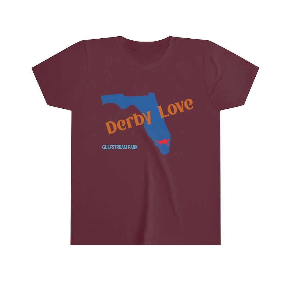 Thumbnail: DerbyLove Gulfstream Park Youth Short Sleeve Unisex Custom Tee