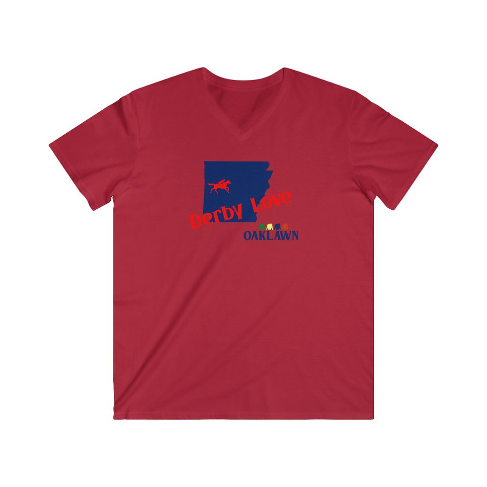 Thumbnail: DerbyLove Oaklawn Men's Fitted V-Neck Short Sleeve Tee Sportwear