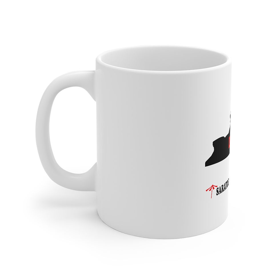Thumbnail: DerbyLove Saratoga Ceramic White Mug Drinkware Coffee Tea Cup
