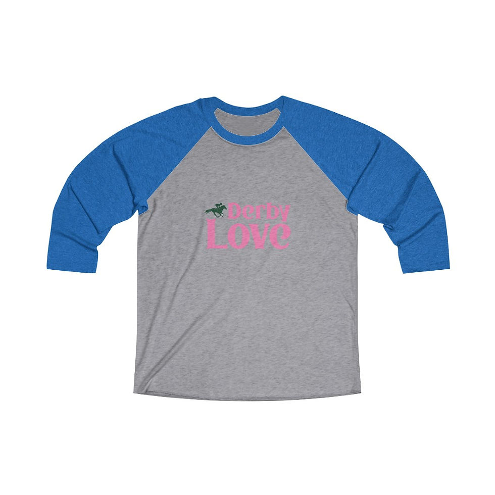 Thumbnail: DerbyLove Long Sleeve Unisex Tri-Blend Raglan Tee Streetwear