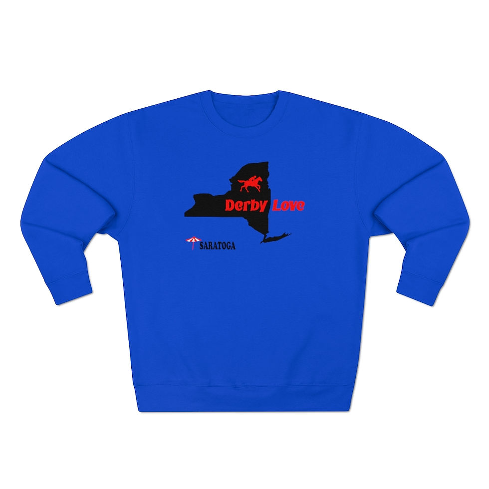 Thumbnail: DerbyLove Saratoga Unisex Premium Custom Crewneck Sweatshirt