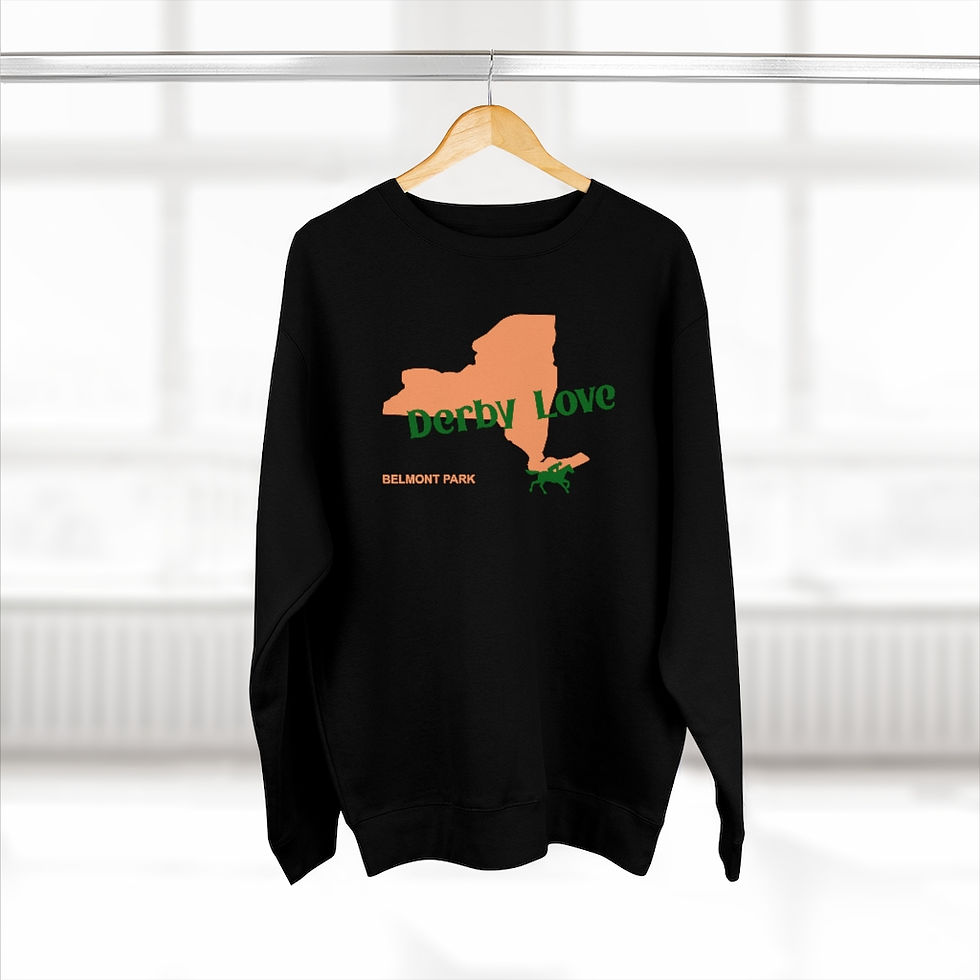 Thumbnail: DerbyLove Belmont Park Unisex Premium Custom Crewneck Sweatshirt