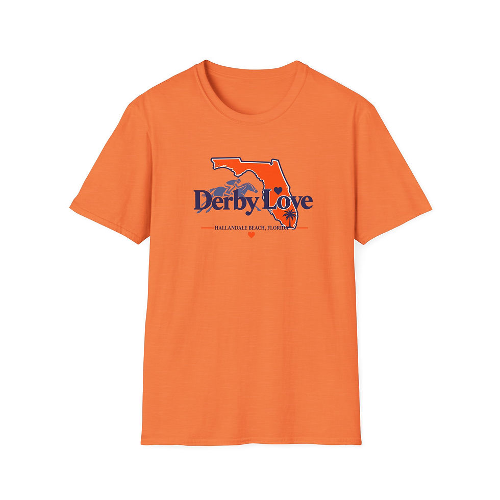 Thumbnail: Derby Love Florida T-Shirt — Hallandale Beach Horse Racing Tee