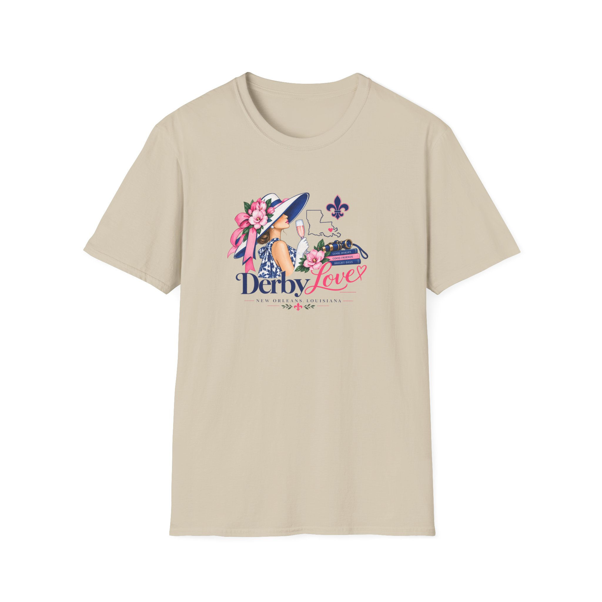 Derby Love T-Shirt — Ladies Hat & Mint Julep Kentucky Derby Tee