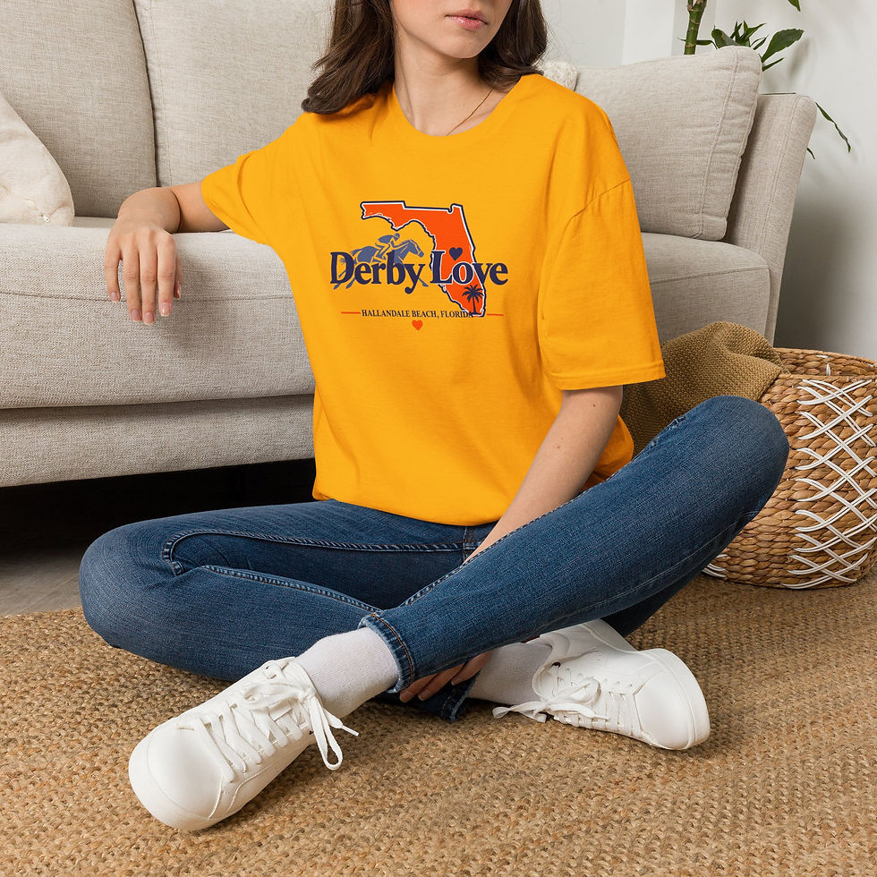 Thumbnail: Derby Love Florida T-Shirt — Hallandale Beach Horse Racing Tee