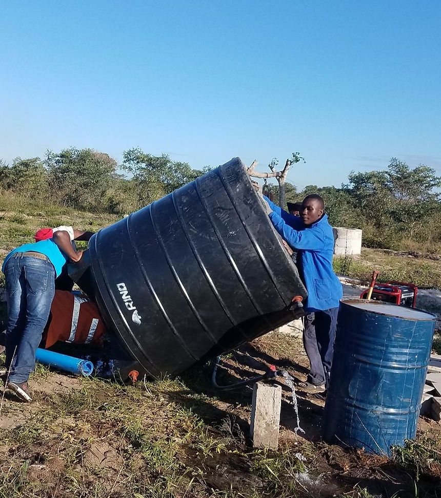 5,000 ltr water tank arrives!