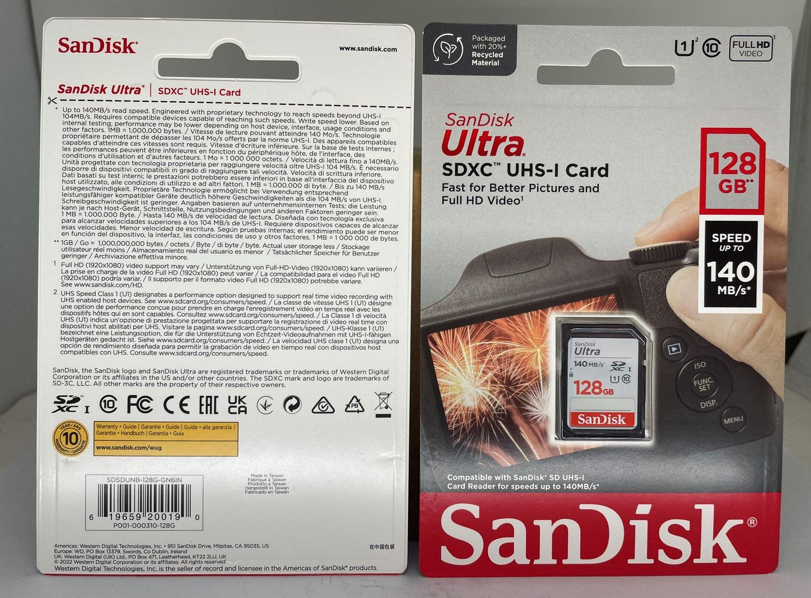 Sandisk Ultra SDXC UHS-I Card 140MB/s 32GB - 256GB