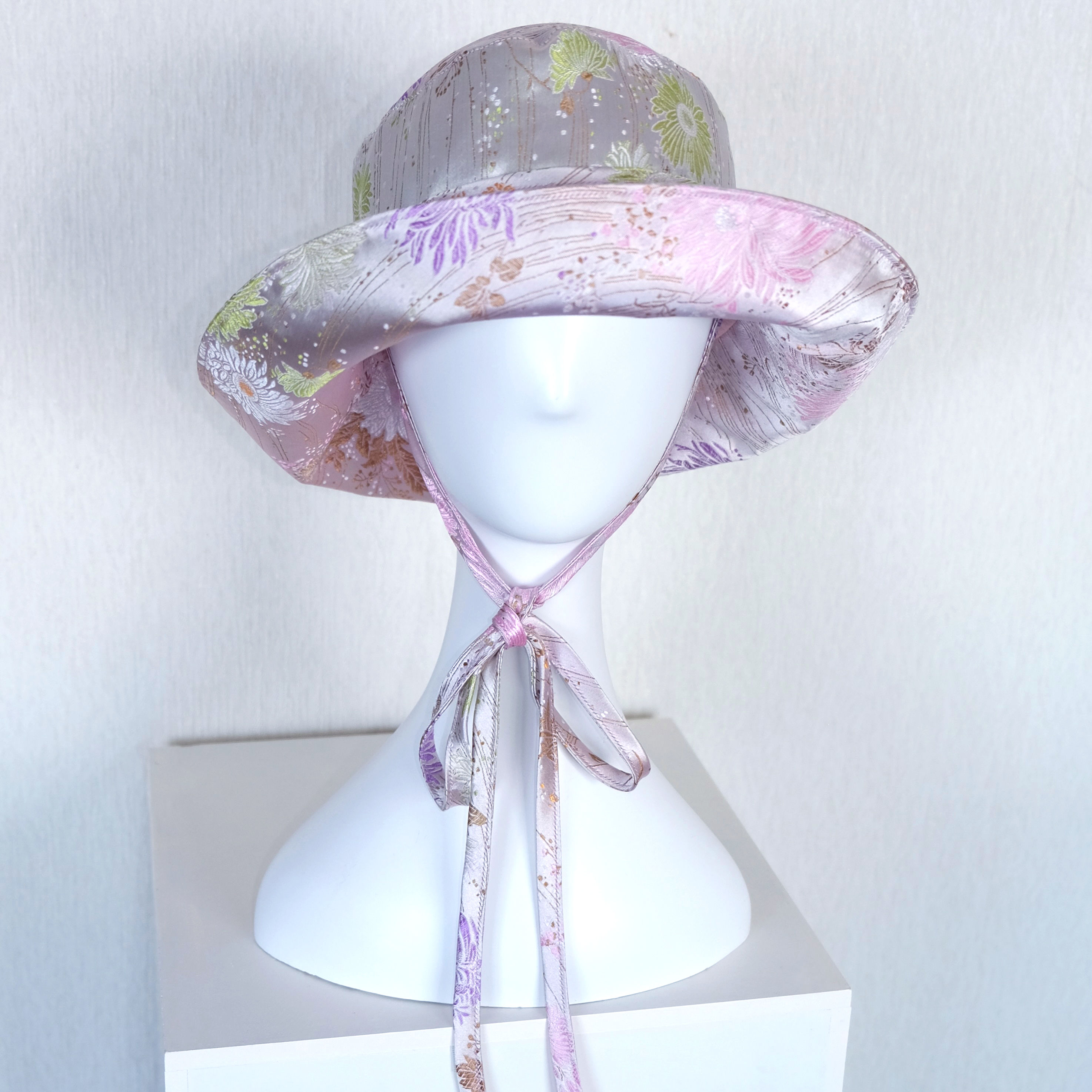 MIZUGASHI RIBBON HAT ［Chinese brocade light pink］