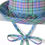 サムネイル： MIZUGASHI RIBBON HAT ［blue × pink × green plaid］