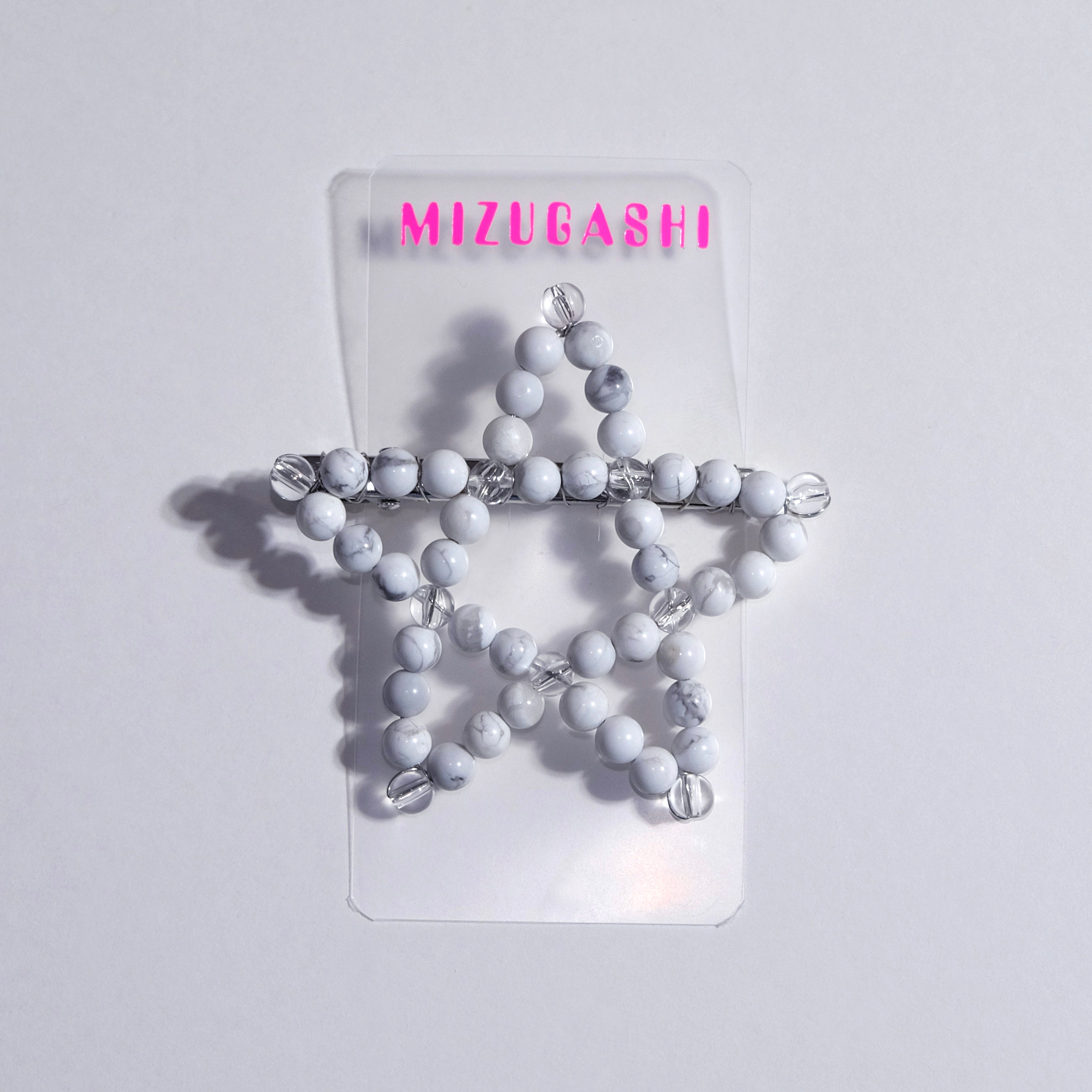 STAR HAIR CLIP howlite