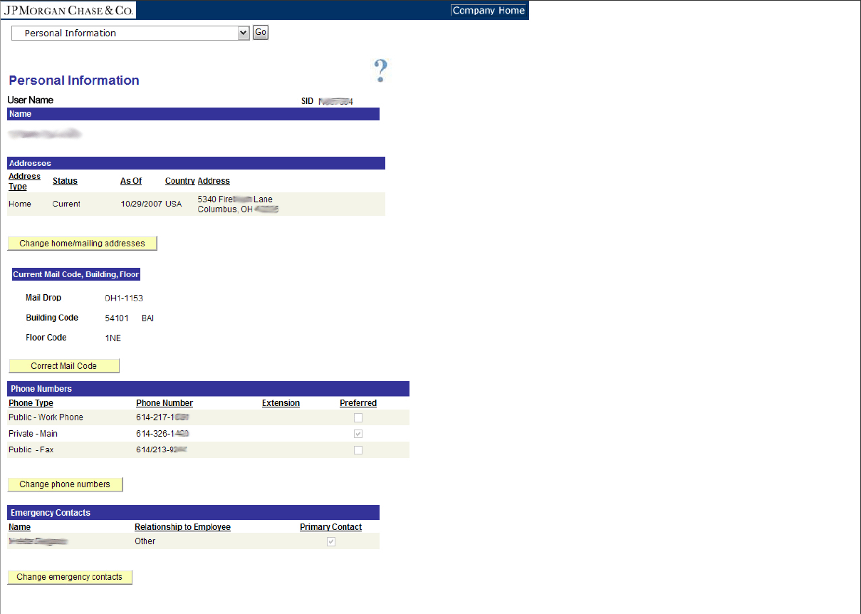 Employee profile (before)