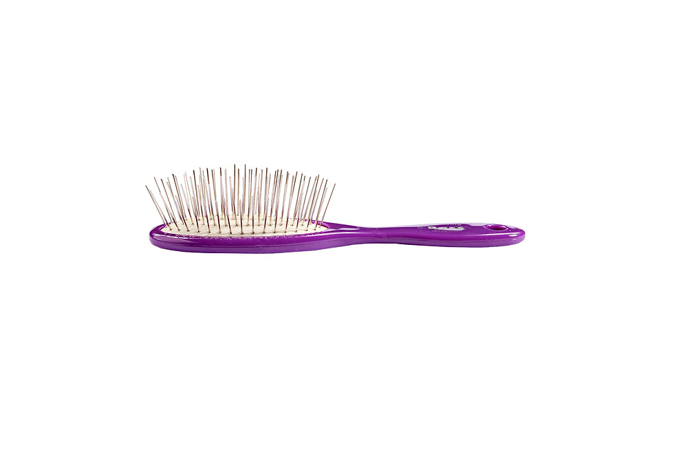 Thumbnail: Bass 57 Royal Purple  |  Small Oval Brush With Alloy Pins and Acrylic Han