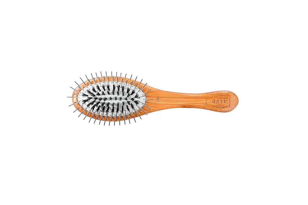 Thumbnail: The Hybrid Groomer A13 Dark Bamboo  |  Small Oval Brush
