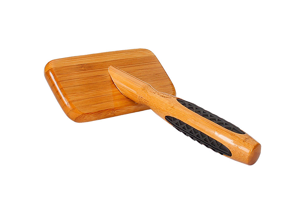 Thumbnail: Bass A23 Dark Bamboo  |  Medium Slicker Style Brush with Soft Alloy Pins