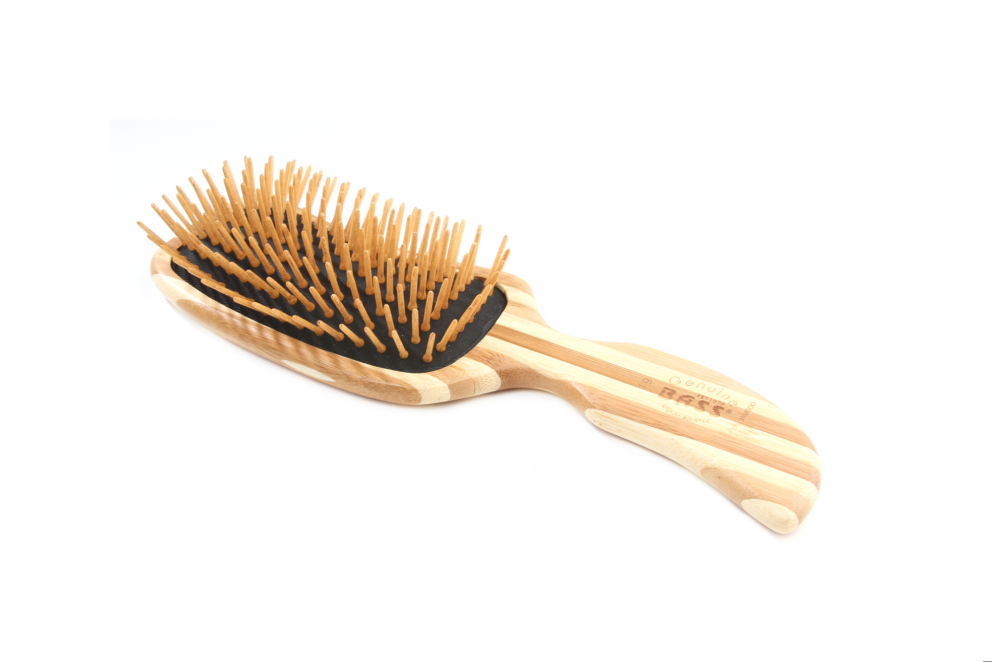 The Green Brush 19P  |  Semi 'S' Shape Brush with Bamboo Pins and Bamboo Handle