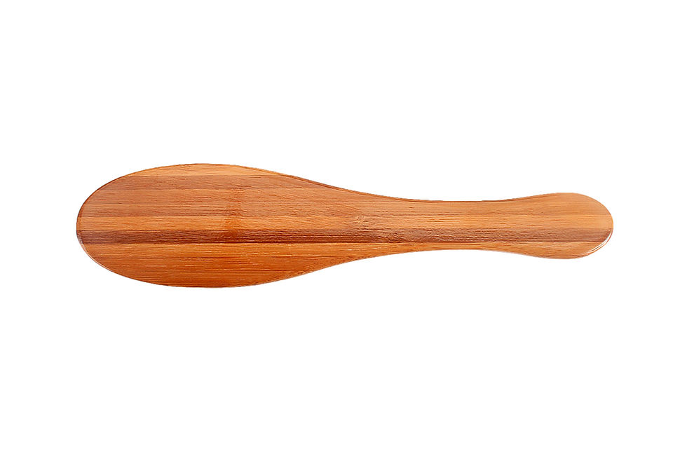 Thumbnail: Bass A14 Dark Bamboo  |  Full Oval Style Brush with Natural Bristles