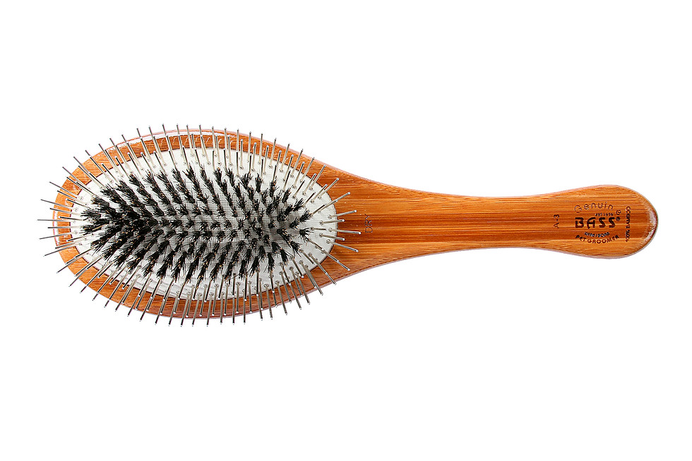 Thumbnail: The Hybrid Groomer A3 Dark Bamboo  |  Large Oval Brush