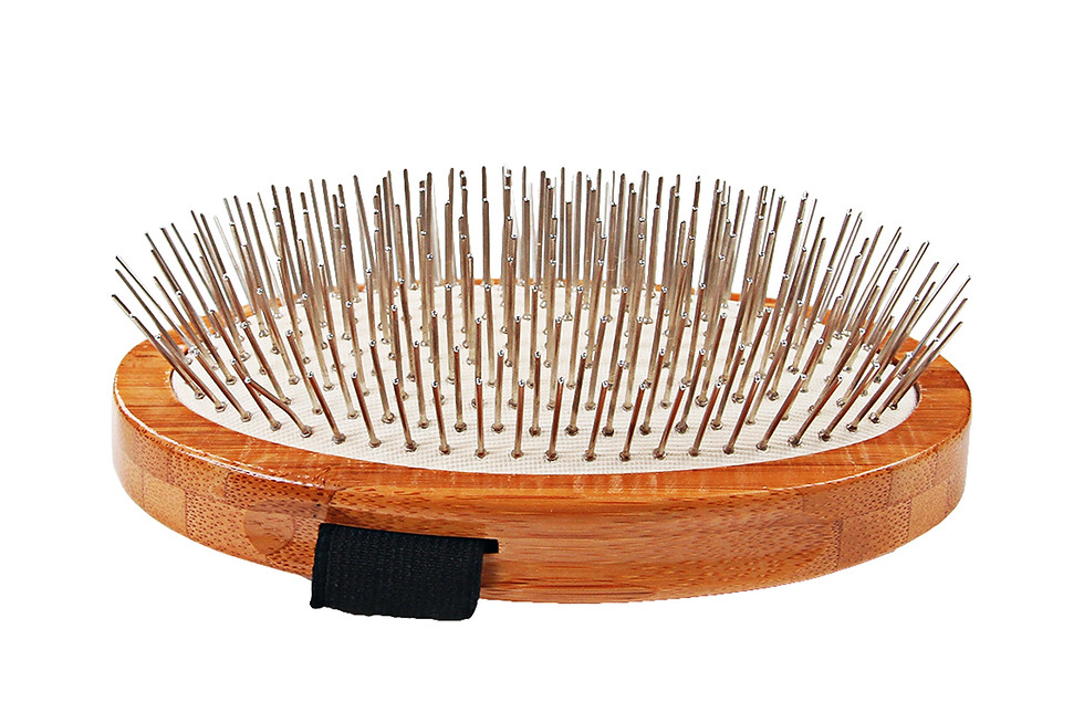 Thumbnail: Bass A6 Dark Bamboo  |  Palm Style Brush with Alloy Pins