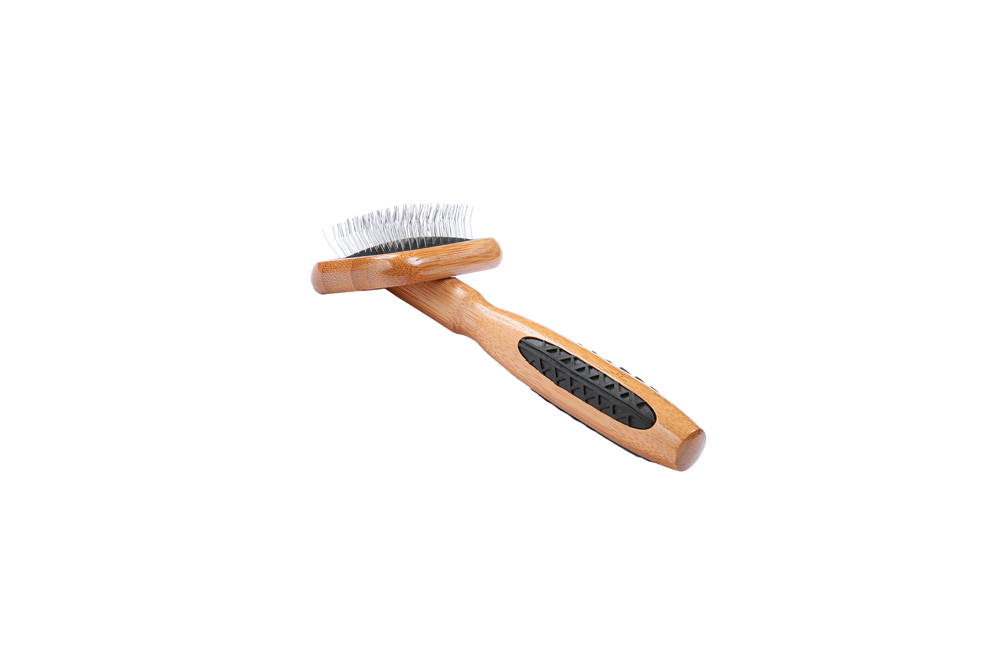 Bass A27 Dark Bamboo | Extra Small Slicker Style Brush with Soft Alloy Pins