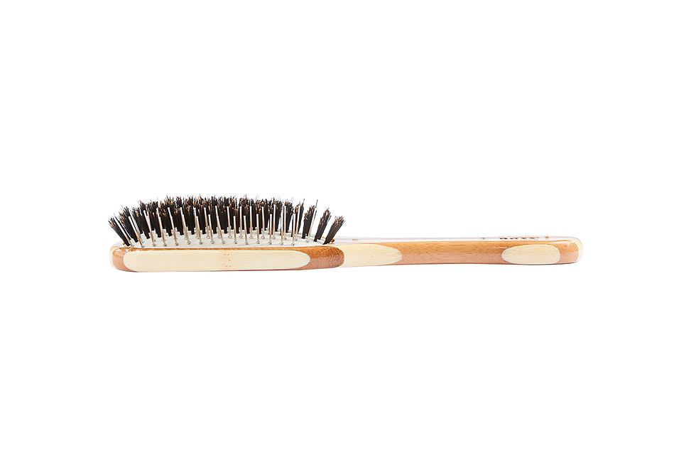 Thumbnail: The Hybrid Groomer A4 Striped Bamboo  |  Medium Paddle Brush