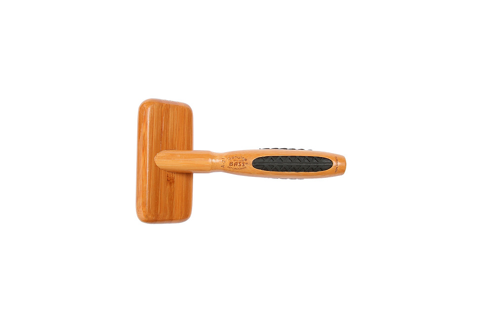 Thumbnail: Bass A27 Dark Bamboo  |  Extra Small Slicker Style Brush with Soft Alloy Pins