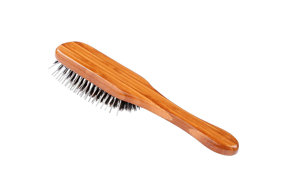 Thumbnail: The Hybrid Groomer A4 Dark Bamboo  |  Medium Paddle Brush