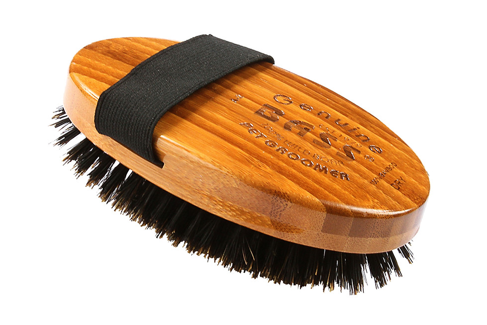 Thumbnail: Bass A2 Dark Bamboo  |  Palm Style Brush with Natural Bristles