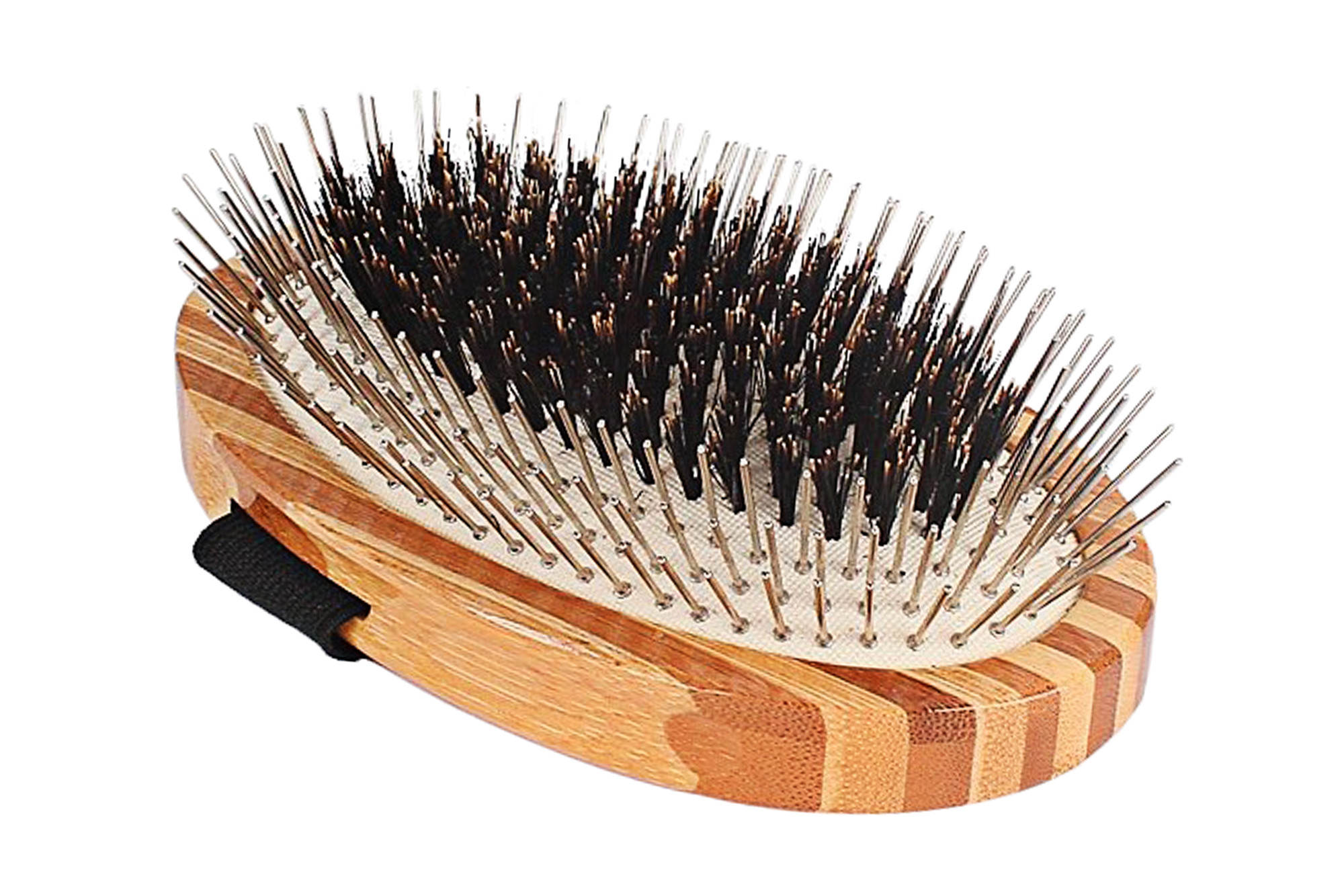 The Hybrid Groomer A5 Striped Bamboo | Palm Style Brush