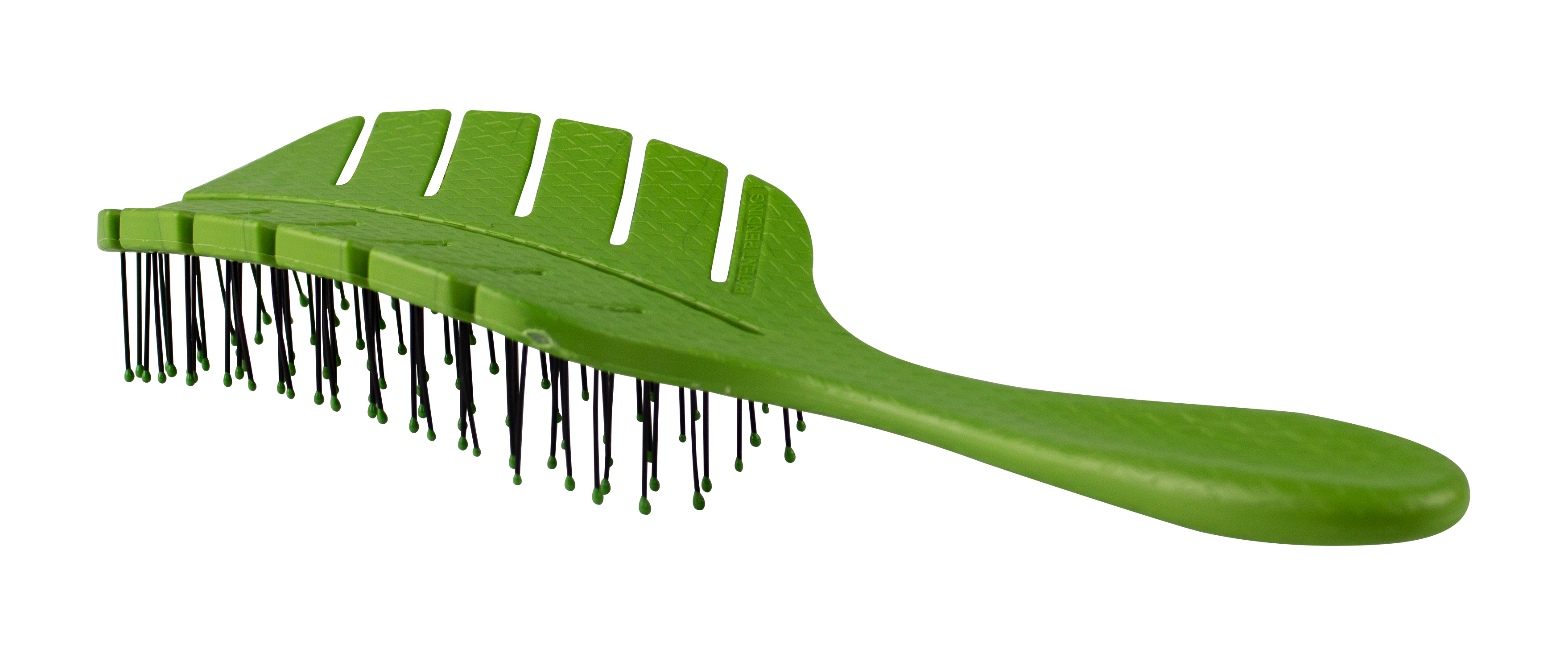 ECF1 BIO-FLEX Detangler Green| Leaf Shape Hairbrush with Plant Based Handle  | Bass Brushes