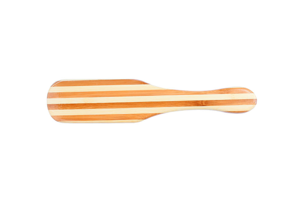 Thumbnail: The Hybrid Groomer A4 Striped Bamboo  |  Medium Paddle Brush