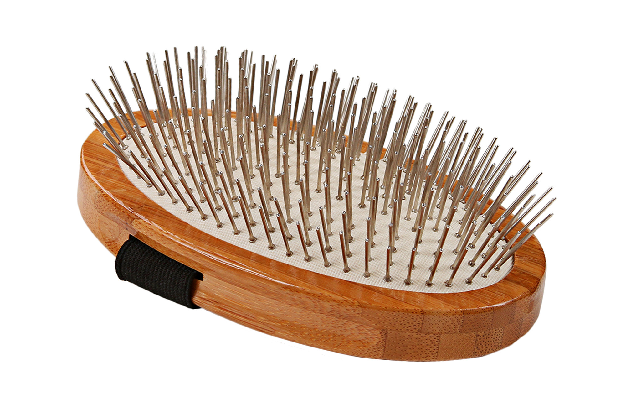 Bass A6 Dark Bamboo  |  Palm Style Brush with Alloy Pins