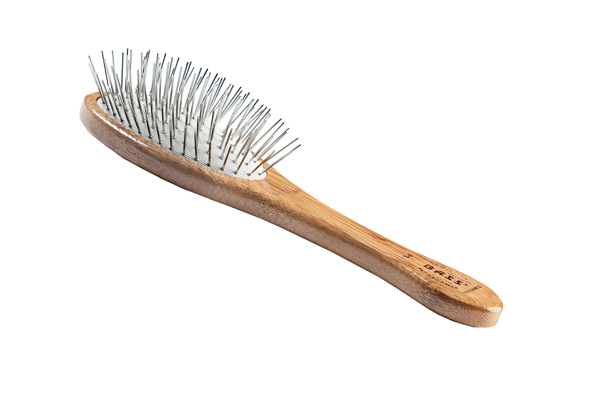 Bass A9 Dark Bamboo  |  Medium Oval Style Brush with Alloy Pins
