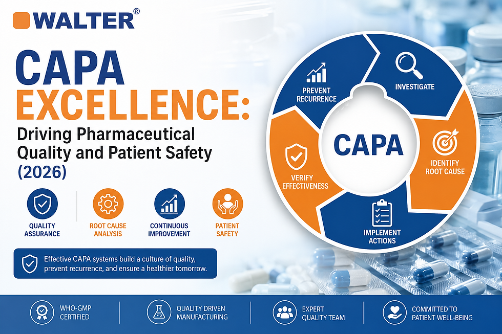 In the pharmaceutical world, patient safety isn't just a metric it's our North Star. Every product must achieve flawless standards of quality and efficacy. Even a minor deviation risks batch rejection, costly recalls, and, most critically, the health of the patients who trust us.  Top-tier manufacturers don't just fix problems; they outpace them. By identifying why an issue occurred and neutralizing its root cause, companies transform failures into blueprints for future success. This proactive philosophy defines Corrective and Preventive Action (CAPA).
