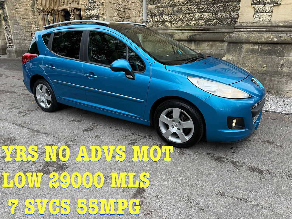 2012 PEUGEOT 207 1.6 SW MANUAL 5 DR