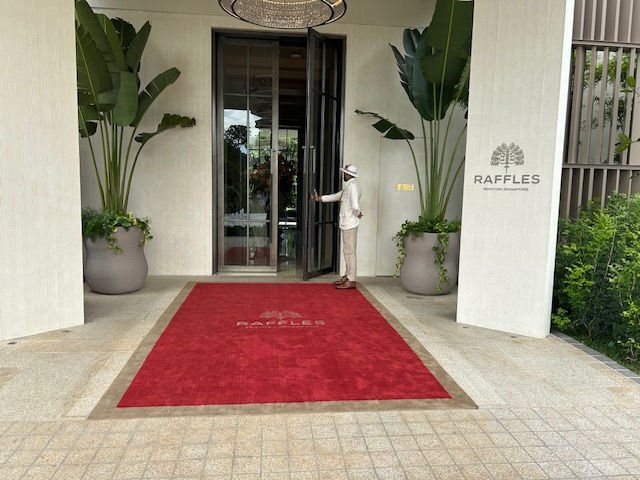 Raffles Sentosa SG- Main Lobby customize carpet with logo