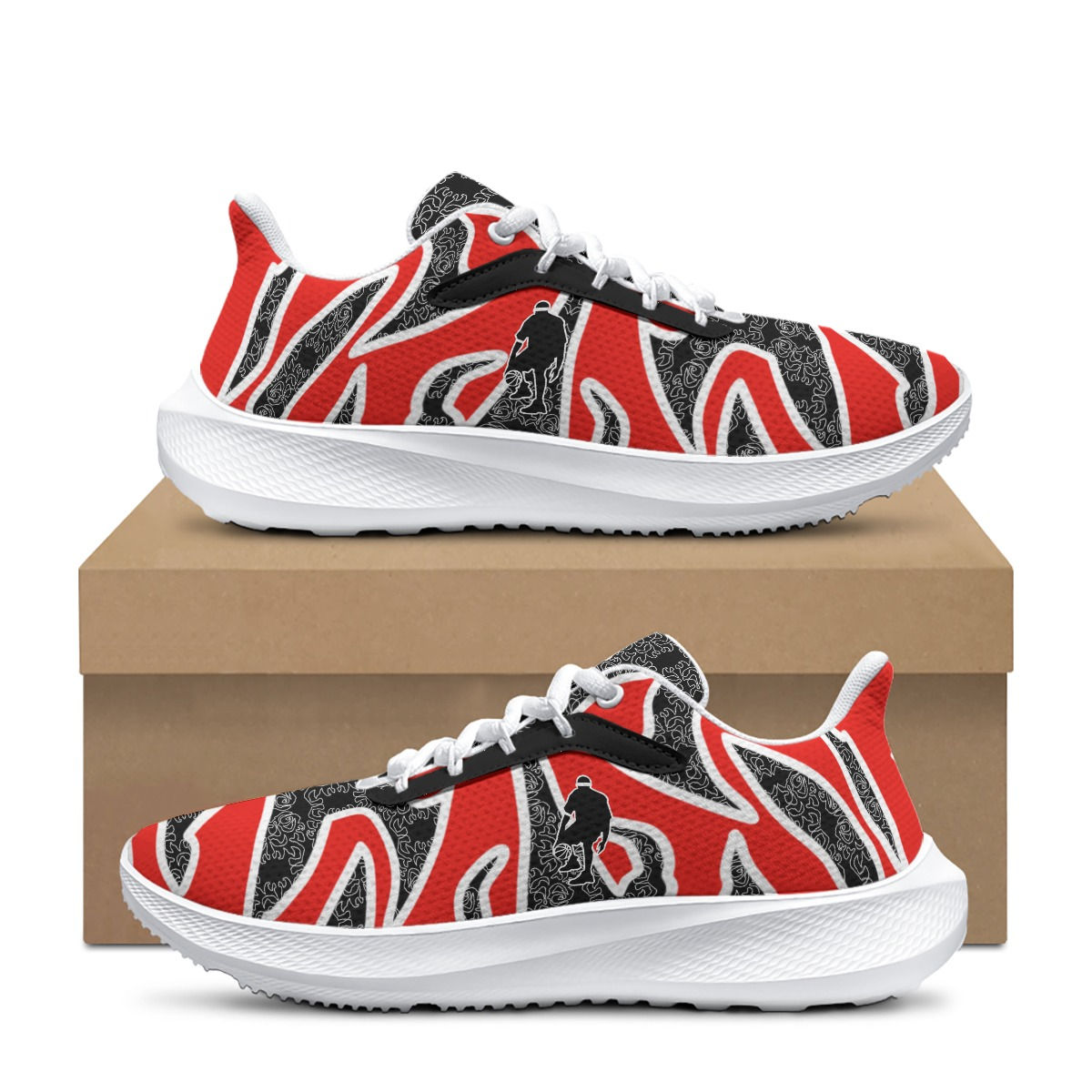 J MO NET RUNNERS (BLK/RED/WHT/GPHX)