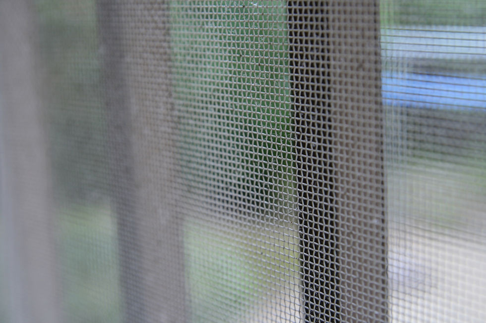 埃のついた網戸