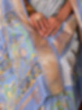 Lavender Blue Pastel Patola Silk Saree