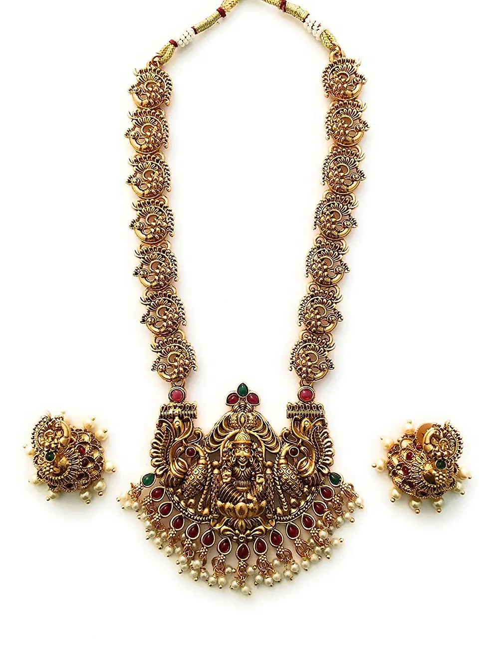 Gold Plated Ethnic Temple Jewellery Necklace Set