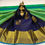 Thumbnail: Deep Blue & Green Handloom Kanchipuram Silk Saree
