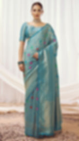 Sky Blue Kanjivaram Silks Saree